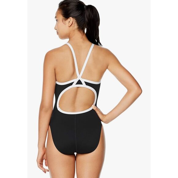 Speedo Swimsuit One Piece Endurance+ Flyback Solid Adult Team Colors -6/32 - Picture 2 of 7